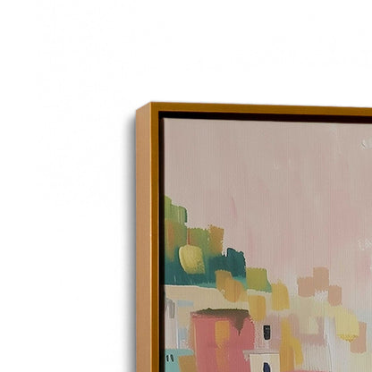 [Color:Polished Gold], Picture of art in a Polished Gold frame at an angle