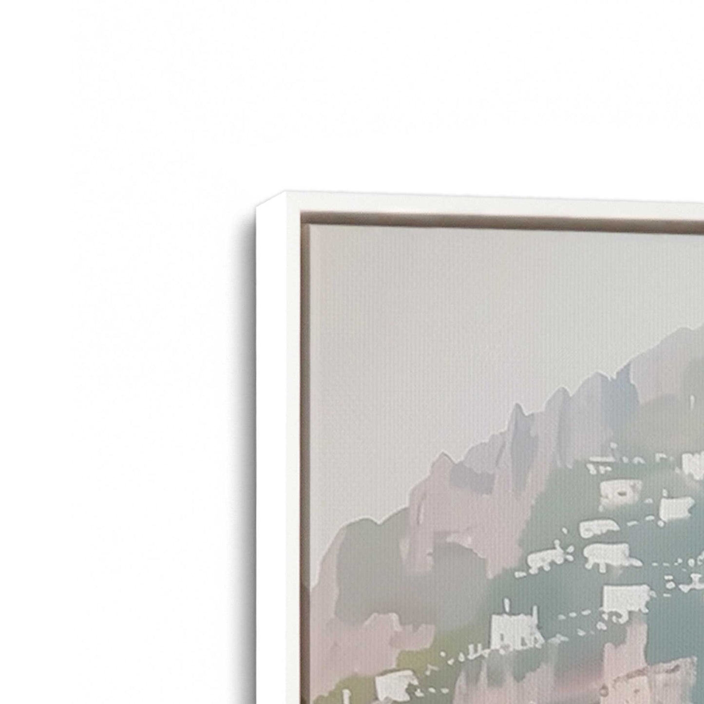 [Color:Opaque White], Picture of art in a White frame at an angle