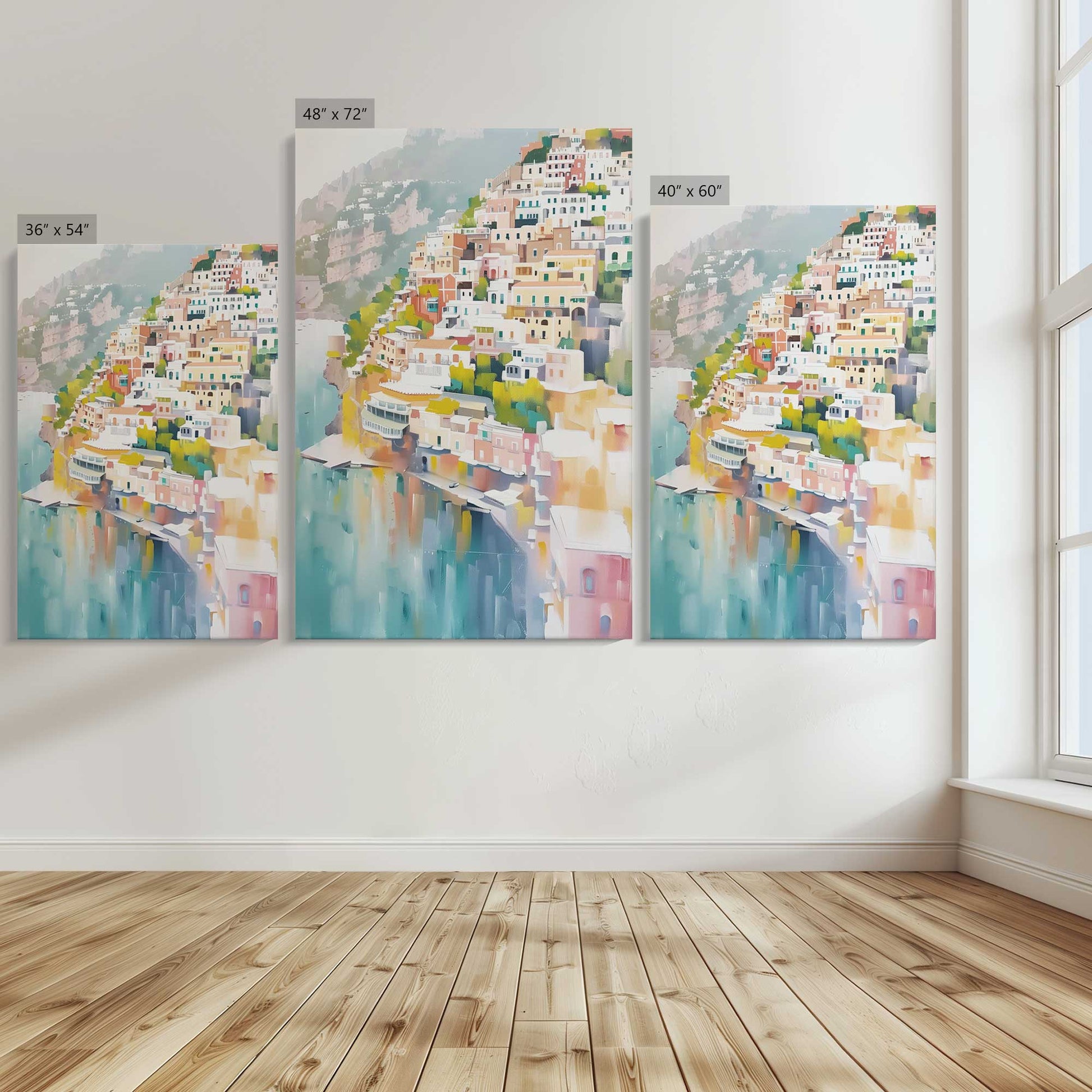 [Color:Stretched Canvas], Image showing the size comparisons