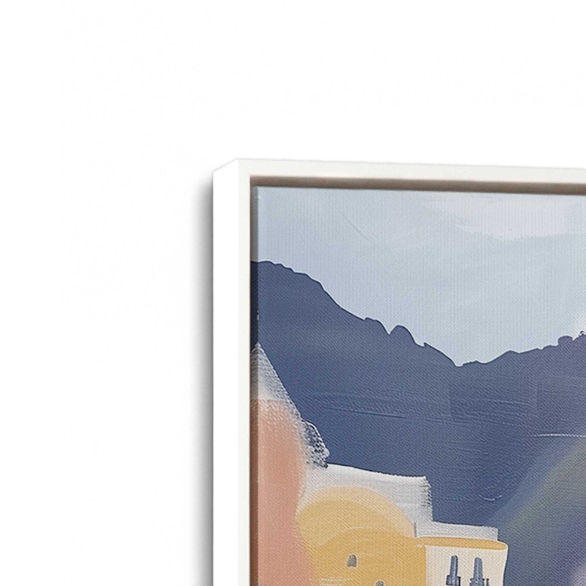 [Color:Opaque White], Picture of art in a White frame at an angle