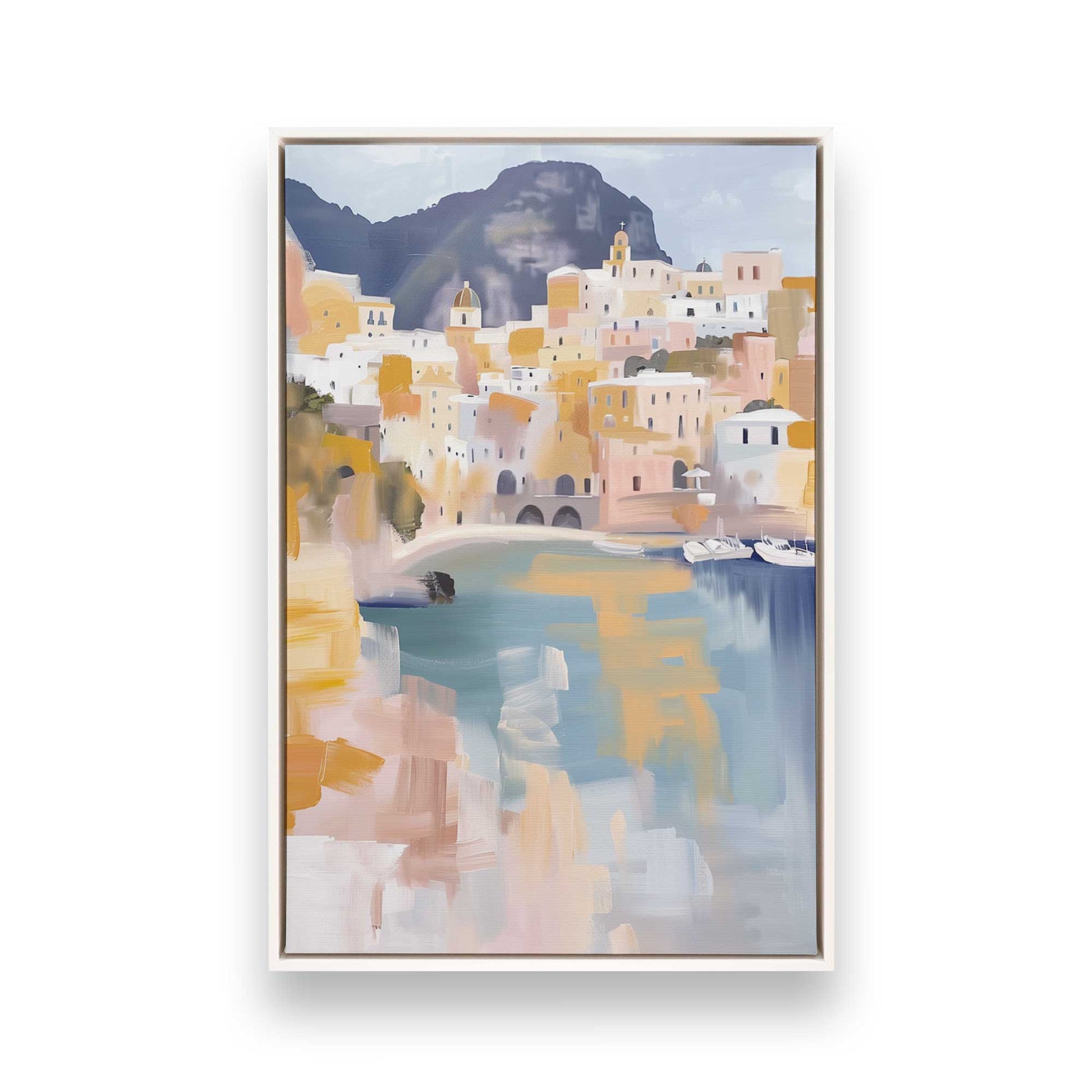[Color:Opaque White], Picture of art in a White frame