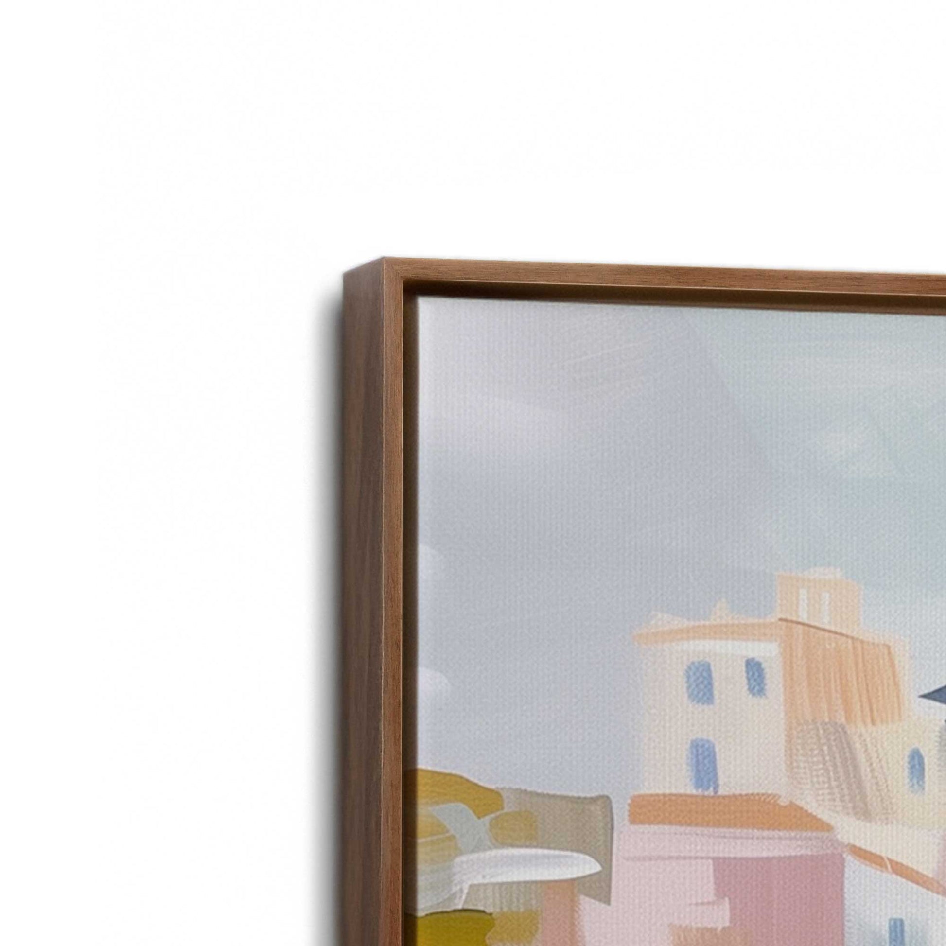 [Color:Walnut], Picture of art in a Walnut frame at an angle