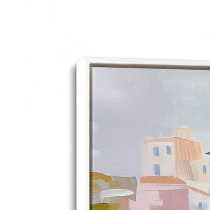 [Color:Opaque White], Picture of art in a White frame at an angle