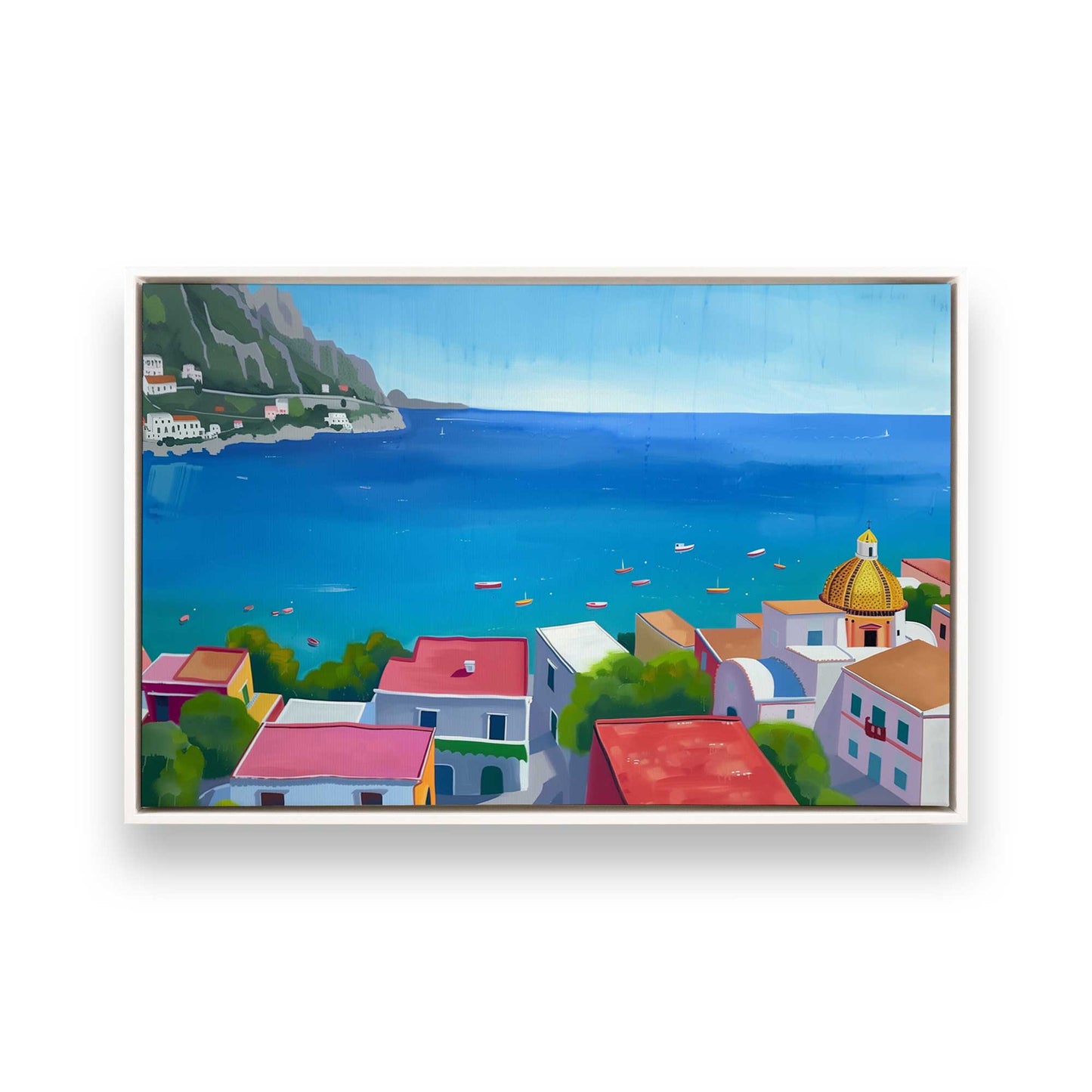 [Color:Opaque White], Picture of art in a White frame