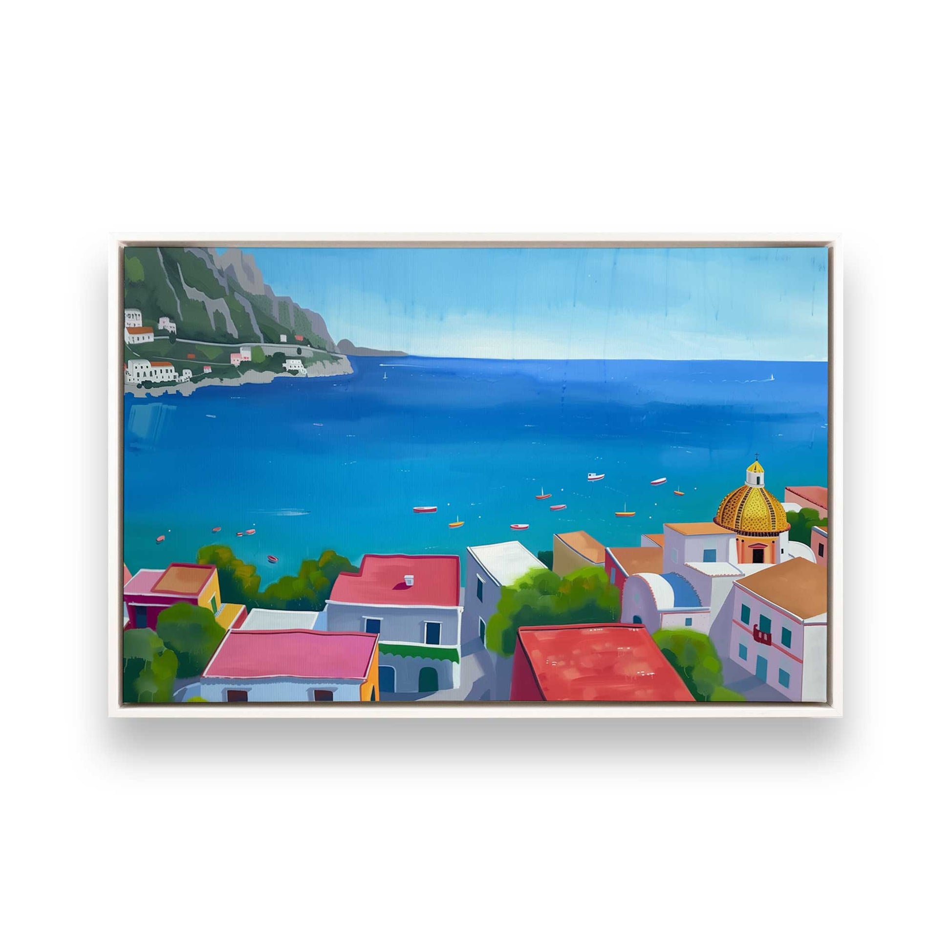 [Color:Opaque White], Picture of art in a White frame