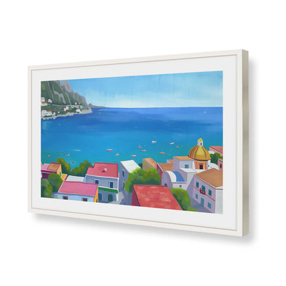 [Color:Opaque White], Picture of art in a Opaque White frame of the corner