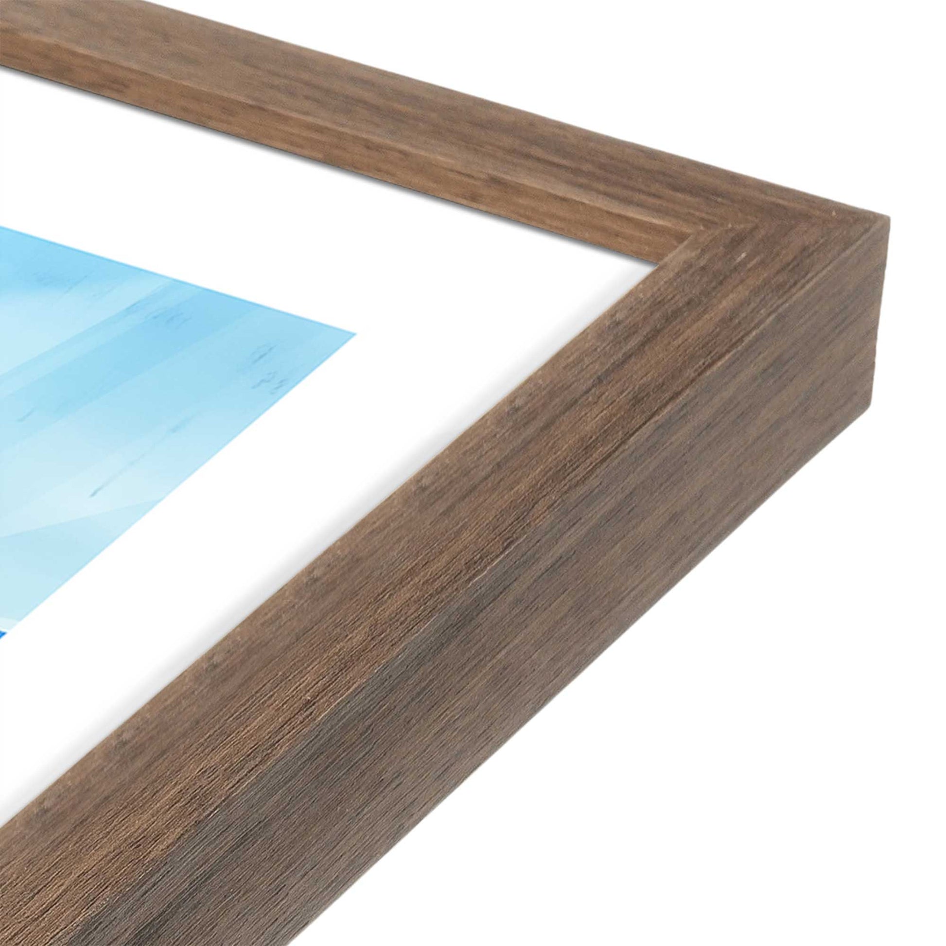 [Color:Walnut], Picture of art in a Walnut frame at an angle