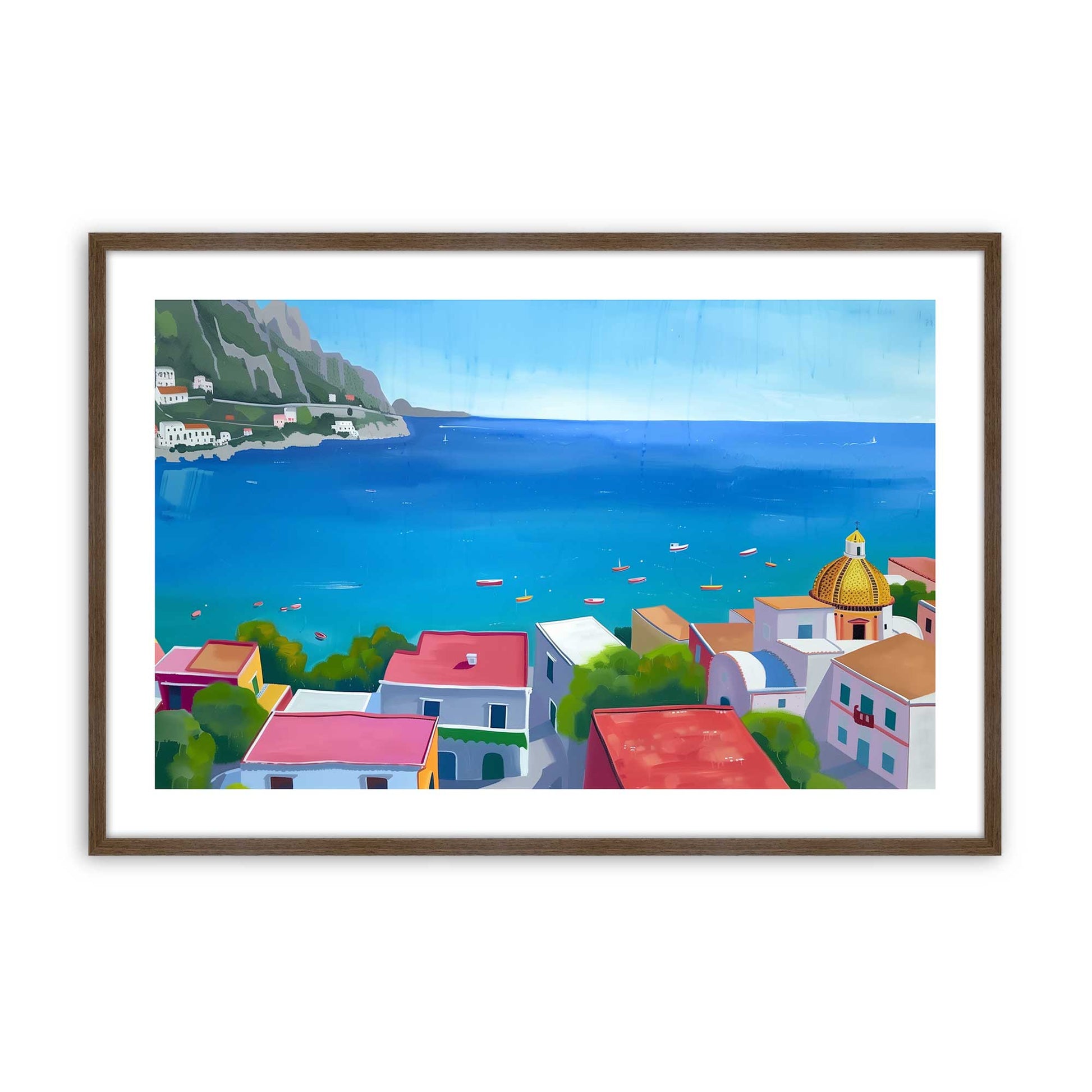 [Color:Walnut], Picture of art in a Walnut frame