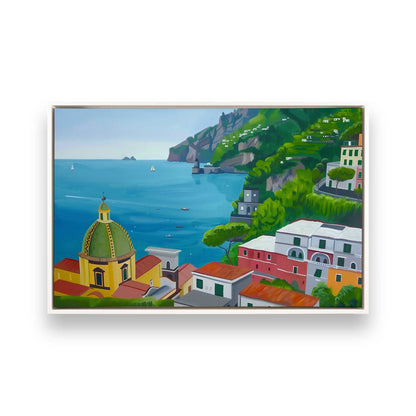 [Color:Opaque White], Picture of art in a White frame