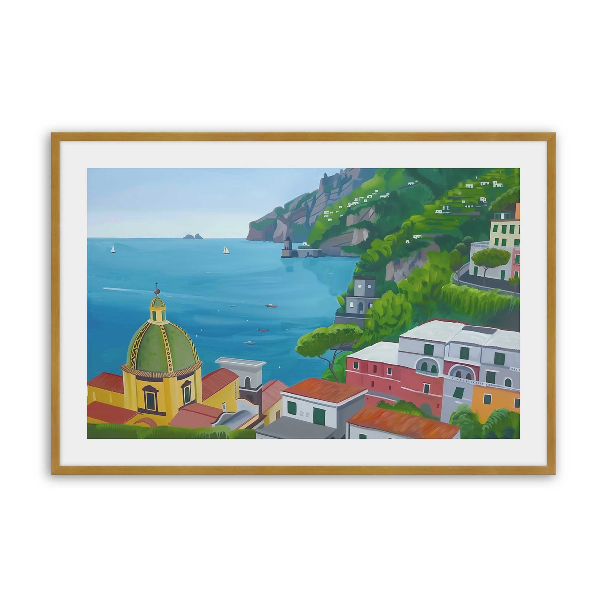 [Color:Polished Gold], Picture of art in a Polished Gold frame