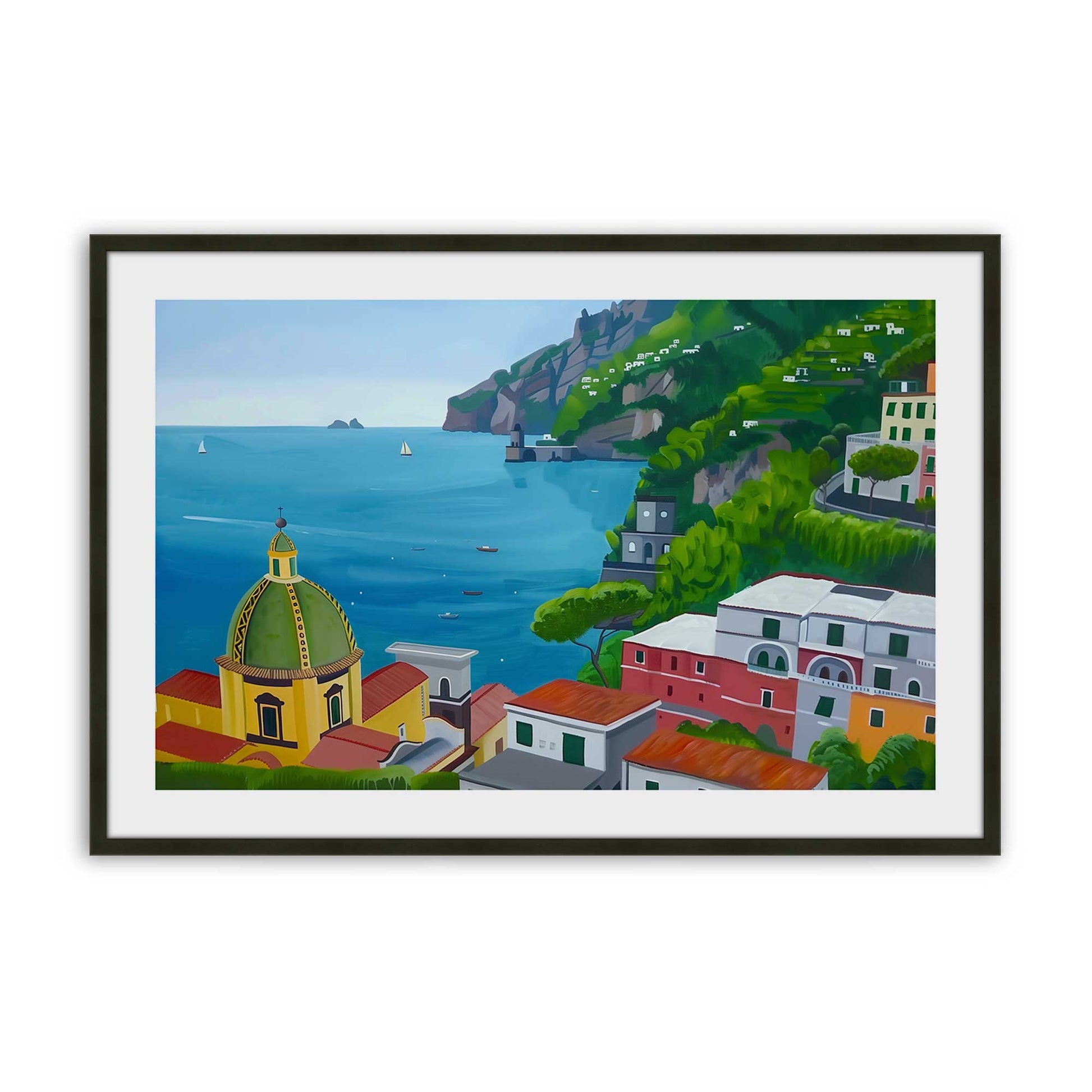 [Color:Satin Black], Picture of art in a Satin Black frame