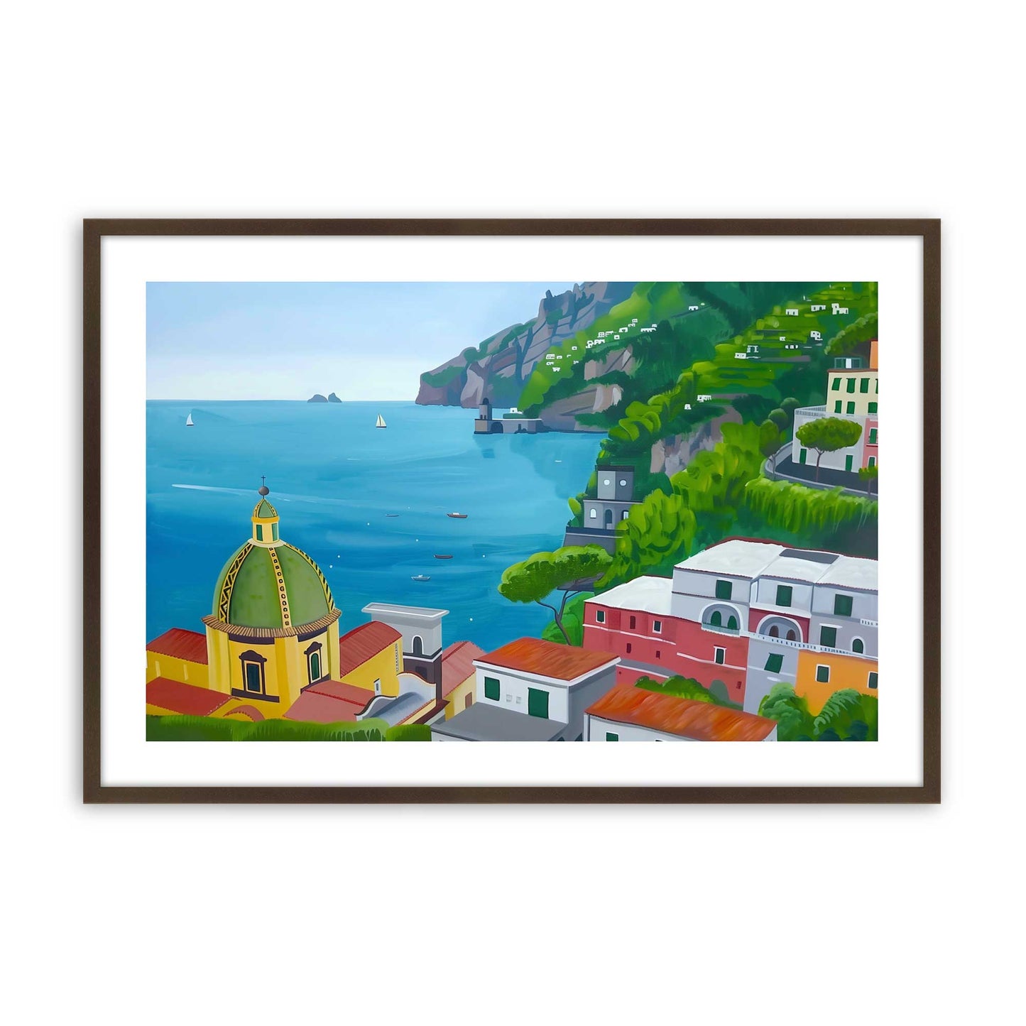 [Color:Brown], Picture of art in a Brown frame