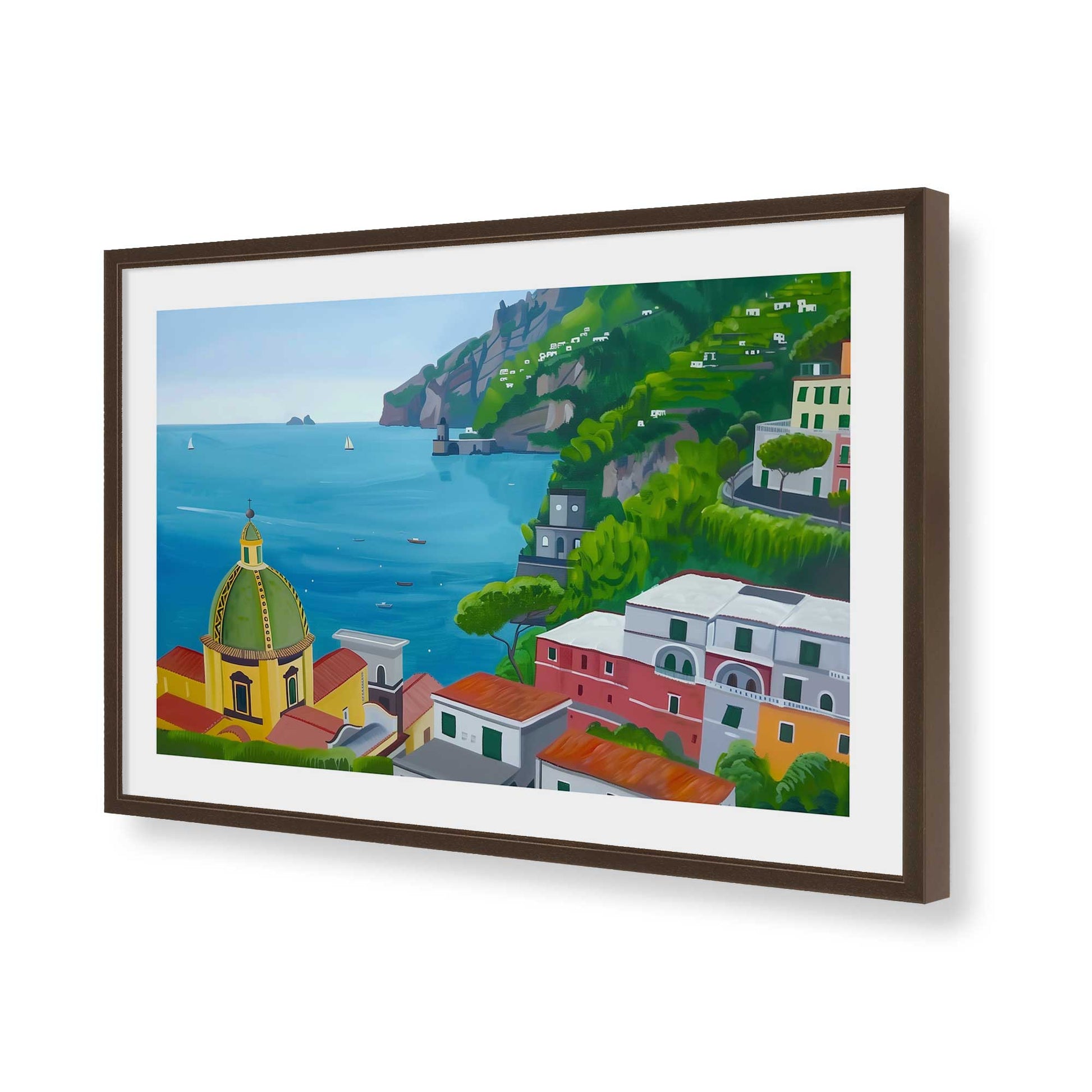 [Color:Belvinder Brown], Picture of art in a Belvinder Brown frame of the corner