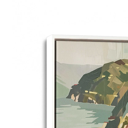 [Color:Opaque White], Picture of art in a White frame at an angle