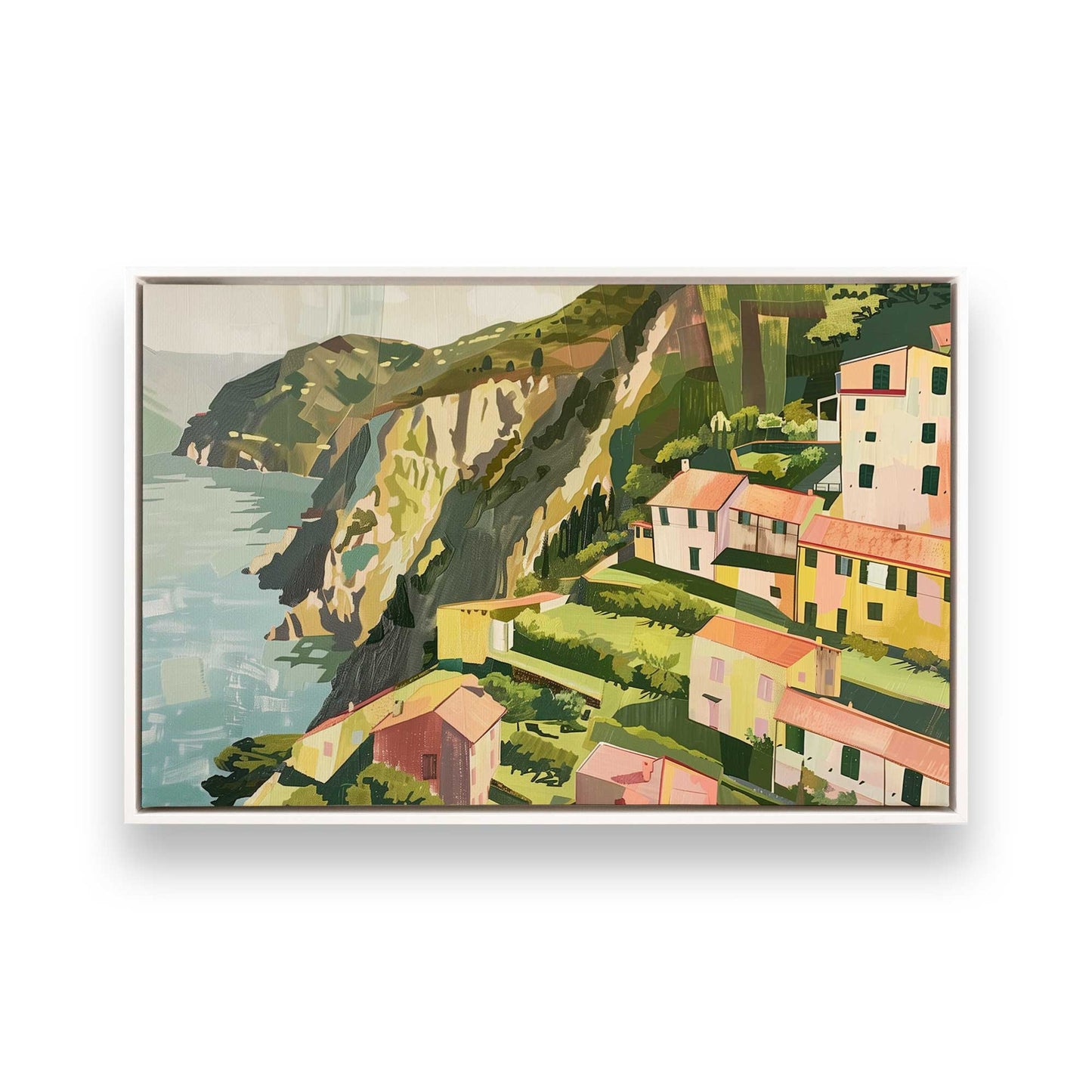 [Color:Opaque White], Picture of art in a White frame