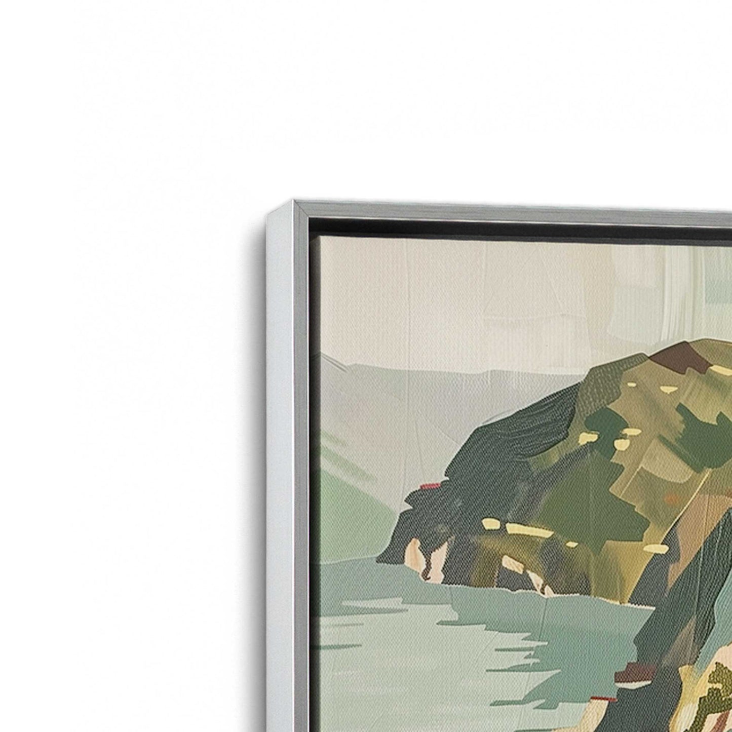 [Color:Polished Chrome], Picture of art in a Polished Chrome frame at an angle