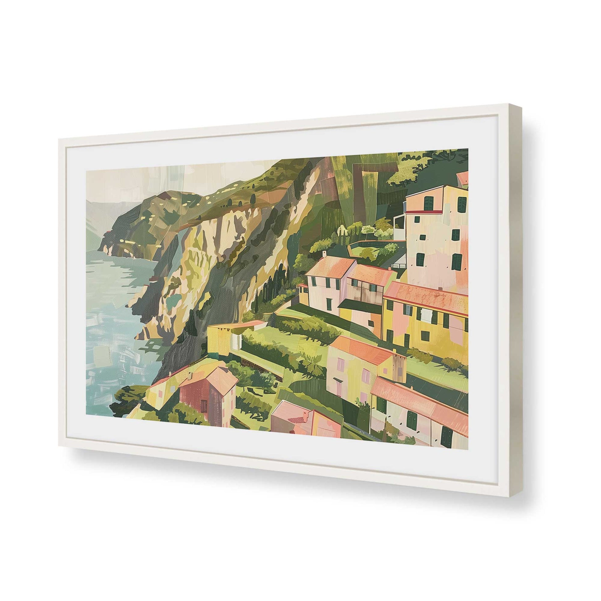 [Color:Opaque White], Picture of art in a Opaque White frame of the corner