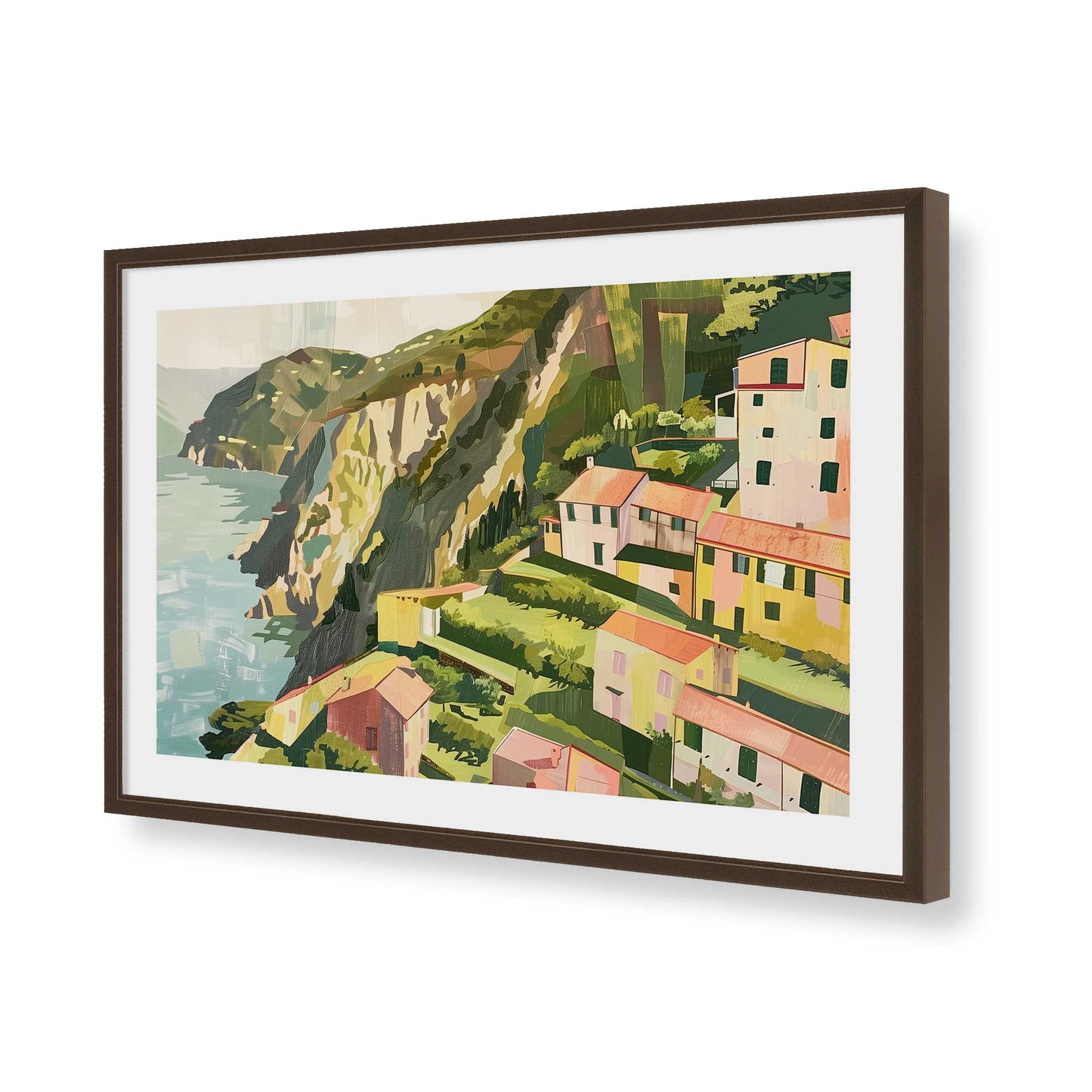 [Color:Belvinder Brown], Picture of art in a Belvinder Brown frame of the corner