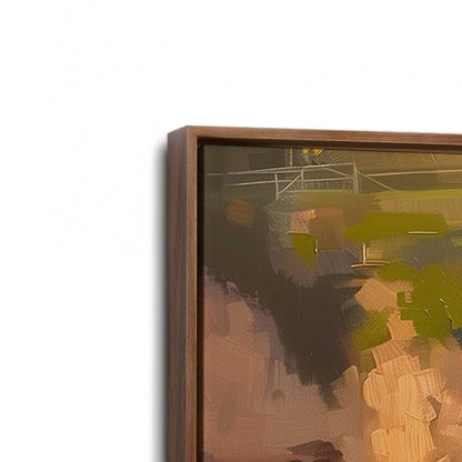 [Color:Walnut], Picture of art in a Walnut frame at an angle