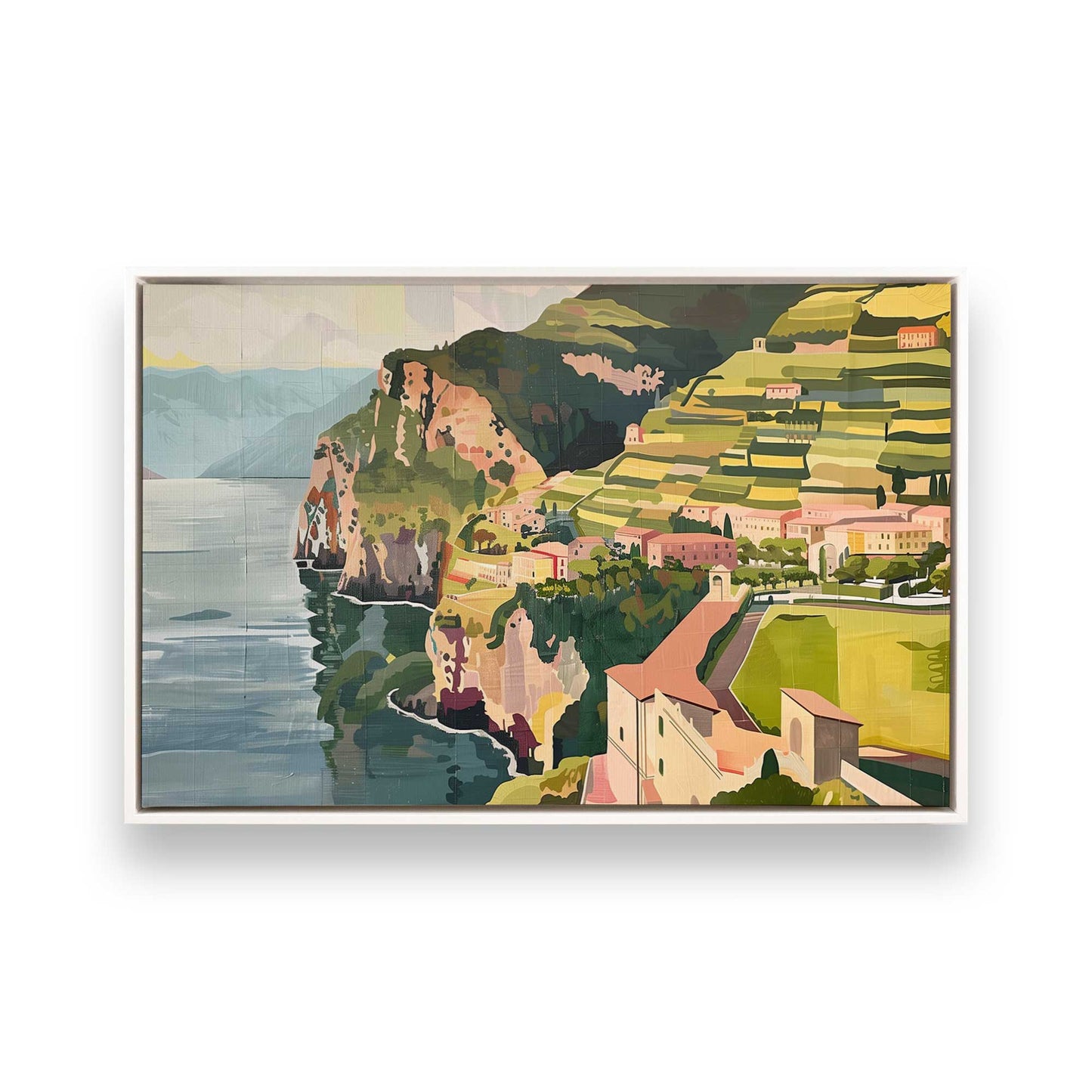 [Color:Opaque White], Picture of art in a White frame