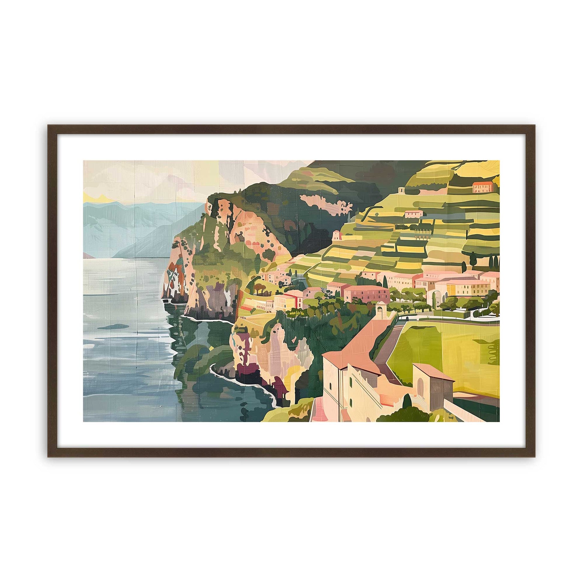 [Color:Brown], Picture of art in a Brown frame