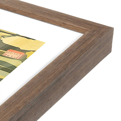 [Color:Walnut], Picture of art in a Walnut frame at an angle
