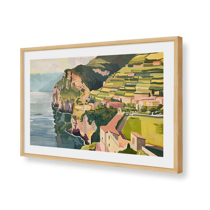 [Color:American Maple], Picture of art in a American Maple frame of the corner