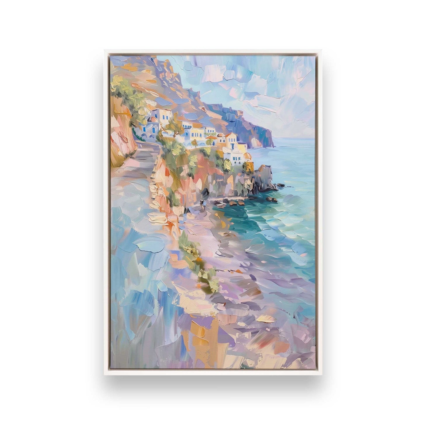 [Color:Opaque White], Picture of art in a White frame