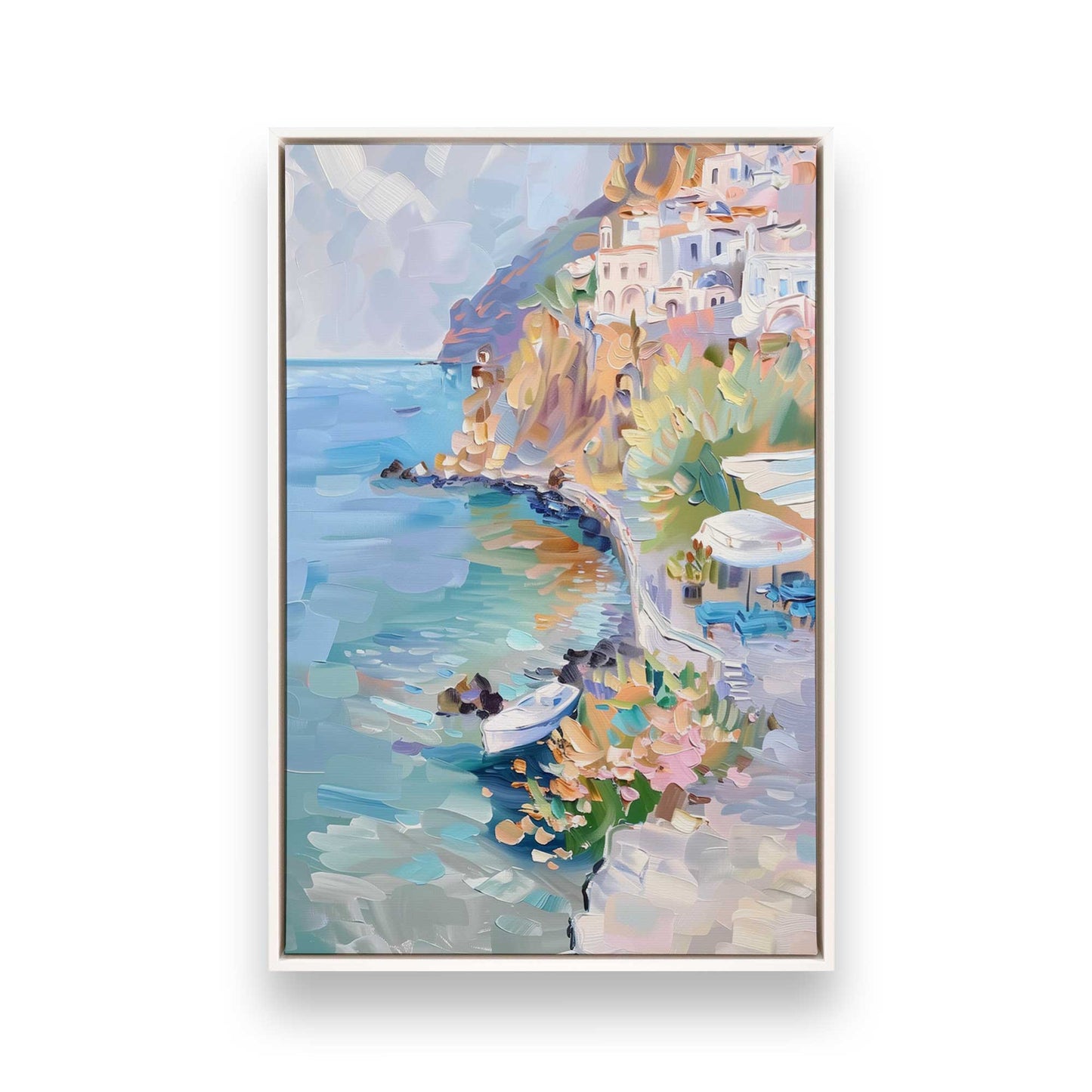 [Color:Opaque White], Picture of art in a White frame
