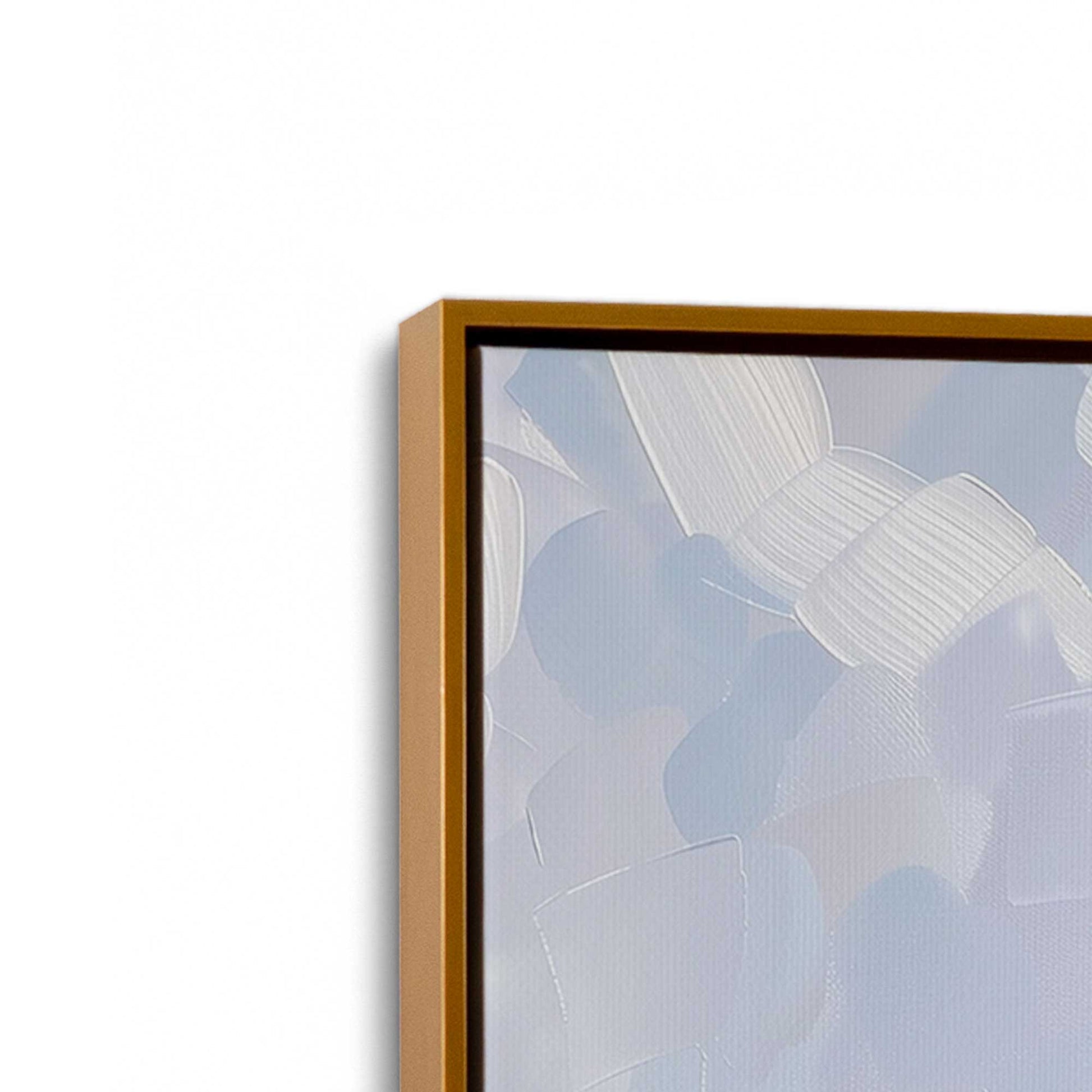 [Color:Polished Gold], Picture of art in a Polished Gold frame at an angle