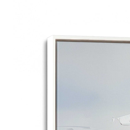 [Color:Opaque White], Picture of art in a White frame at an angle