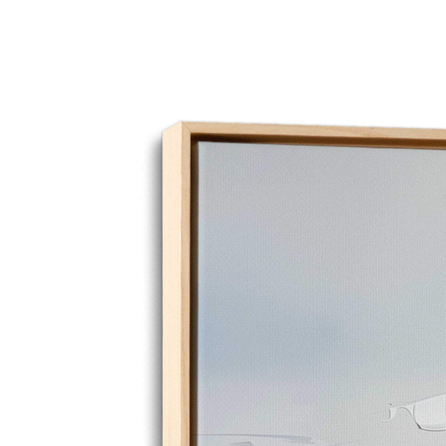 [Color:American Maple], Picture of art in a American Maple frame at an angle