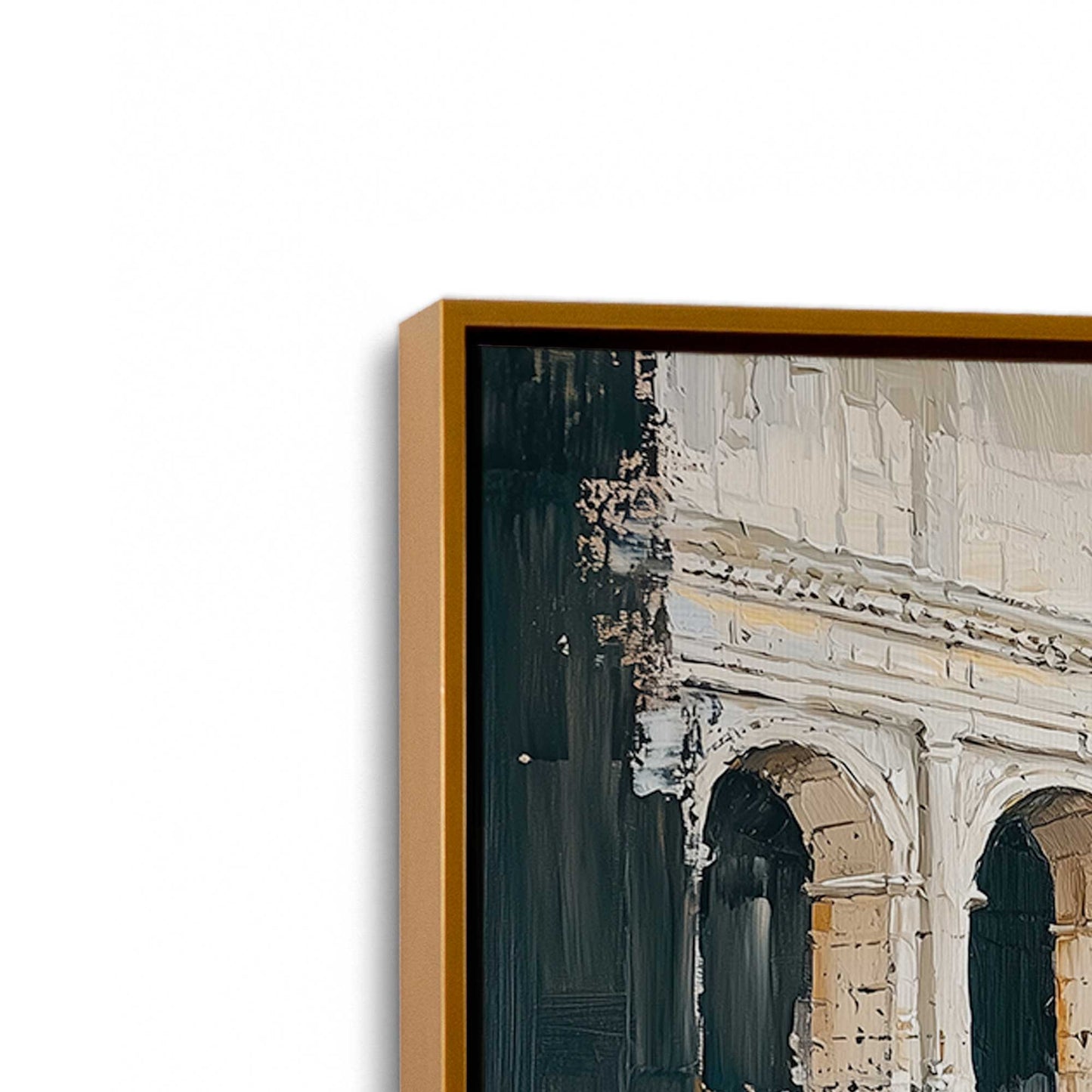 [Color:Polished Gold], Picture of art in a Polished Gold frame at an angle