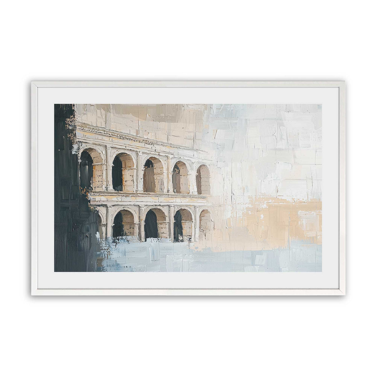 [Color:Opaque White], Picture of art in a Opaque White frame