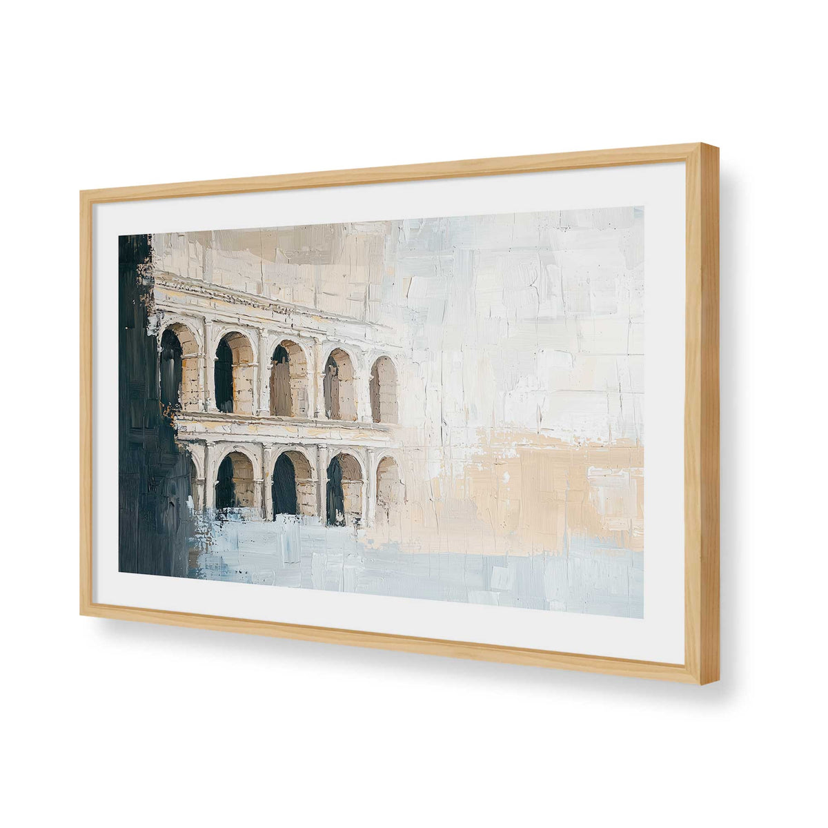 [Color:American Maple], Picture of art in a American Maple frame of the corner