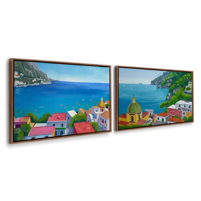 [Color:Walnut], Picture of art in a Walnut frame at an angle