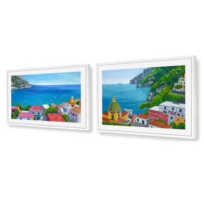 [Color:Opaque White], Picture of art in a Opaque White frame at an angle