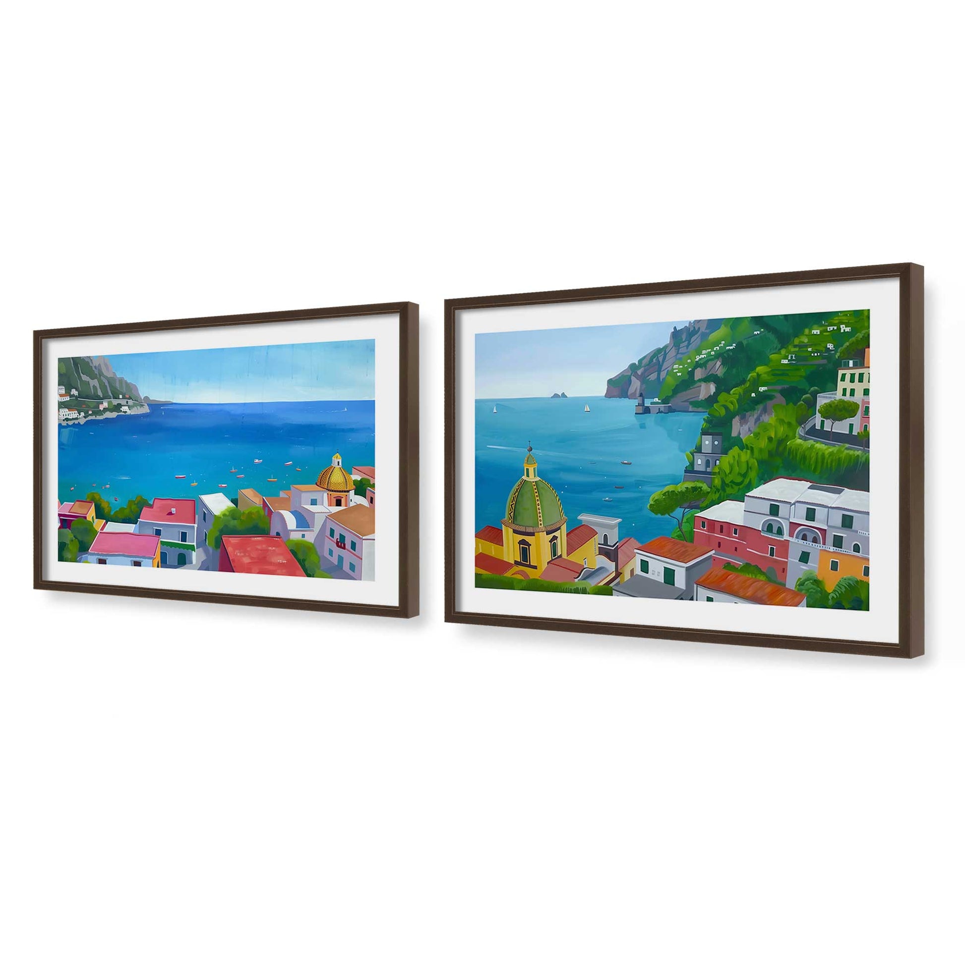 [Color:Belvinder Brown], Picture of art in a Belvinder Brown frame at an angle
