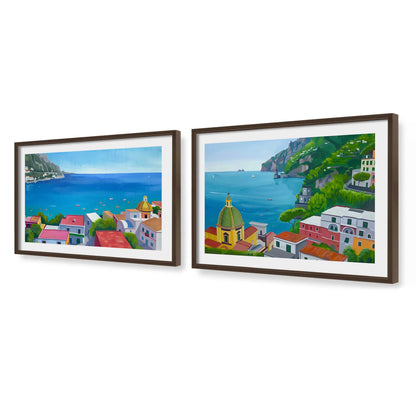 [Color:Belvinder Brown], Picture of art in a Belvinder Brown frame at an angle