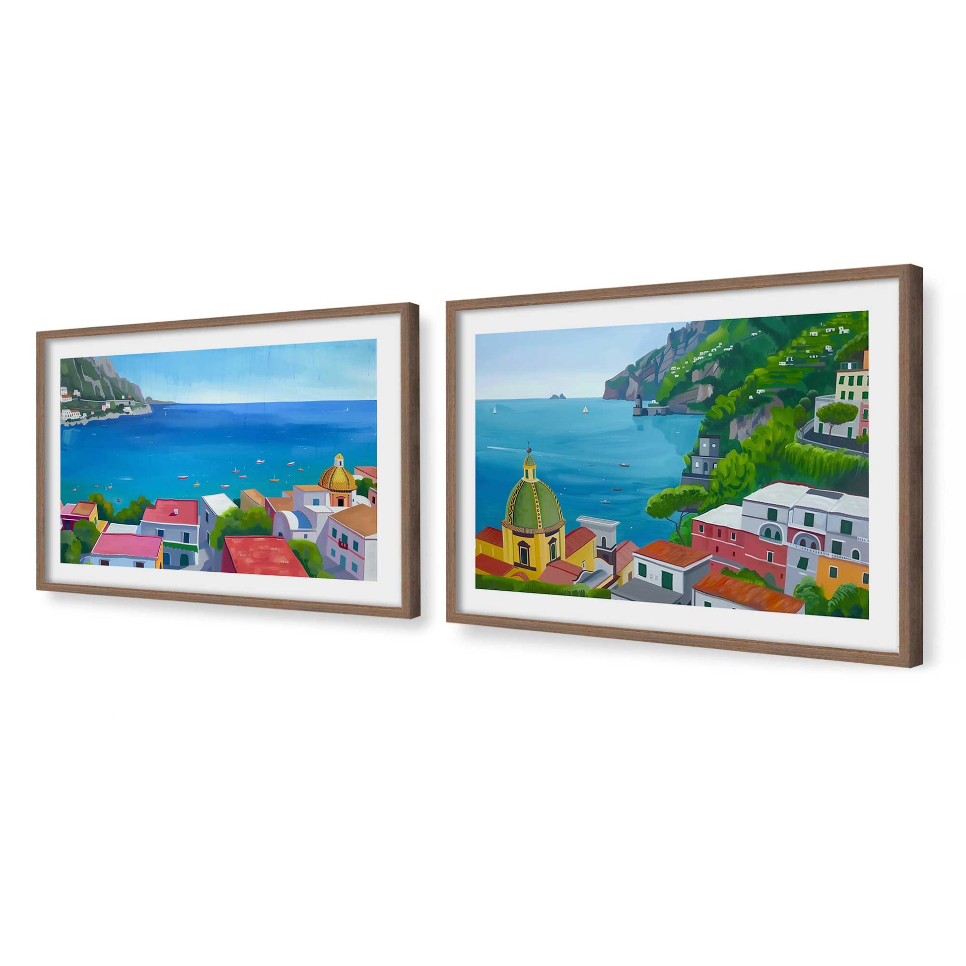 [Color:Walnut], Picture of art in a Walnut frame at an angle