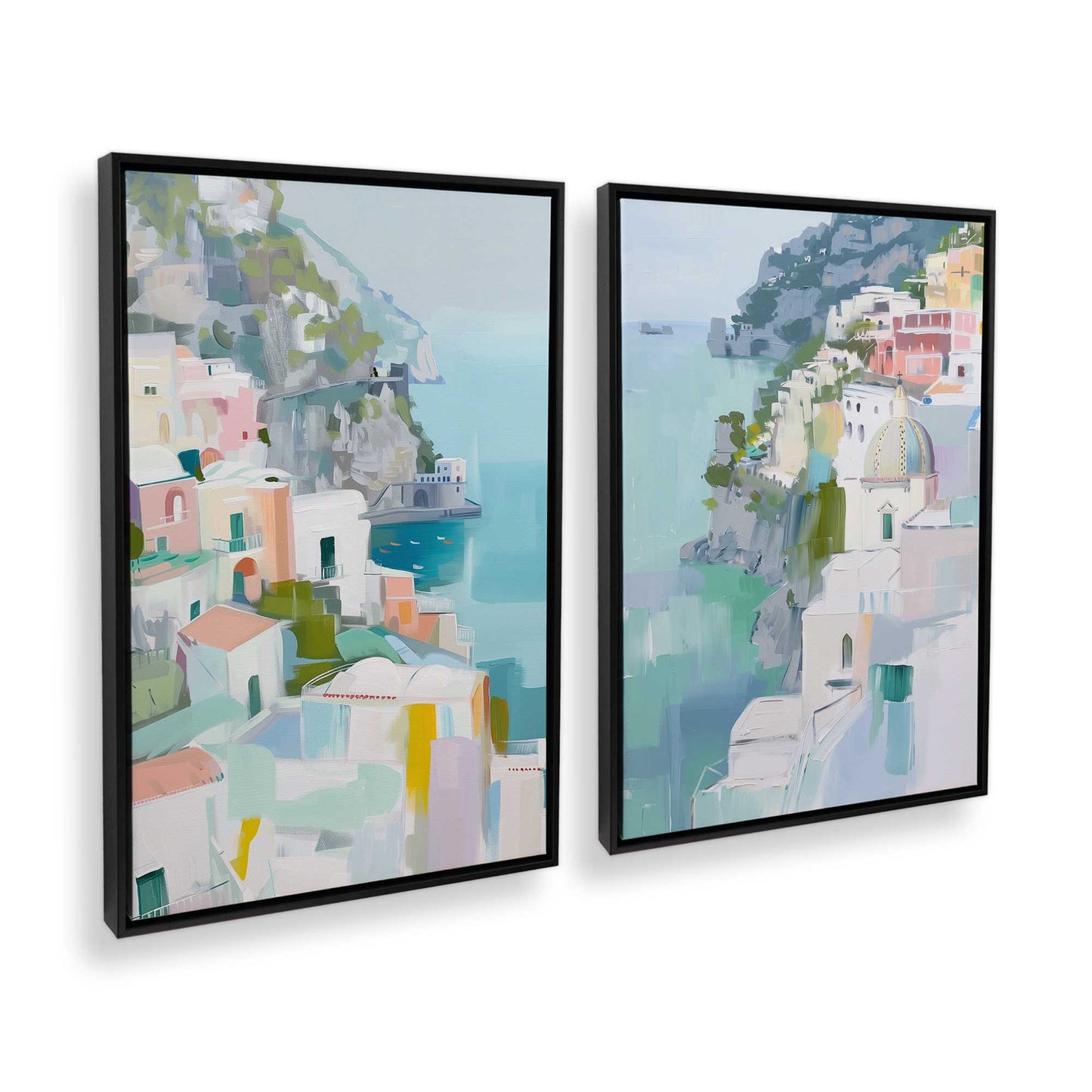 [Color:Satin Black], Picture of art in a Satin Black frame at an angle