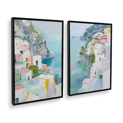 [Color:Satin Black], Picture of art in a Satin Black frame at an angle