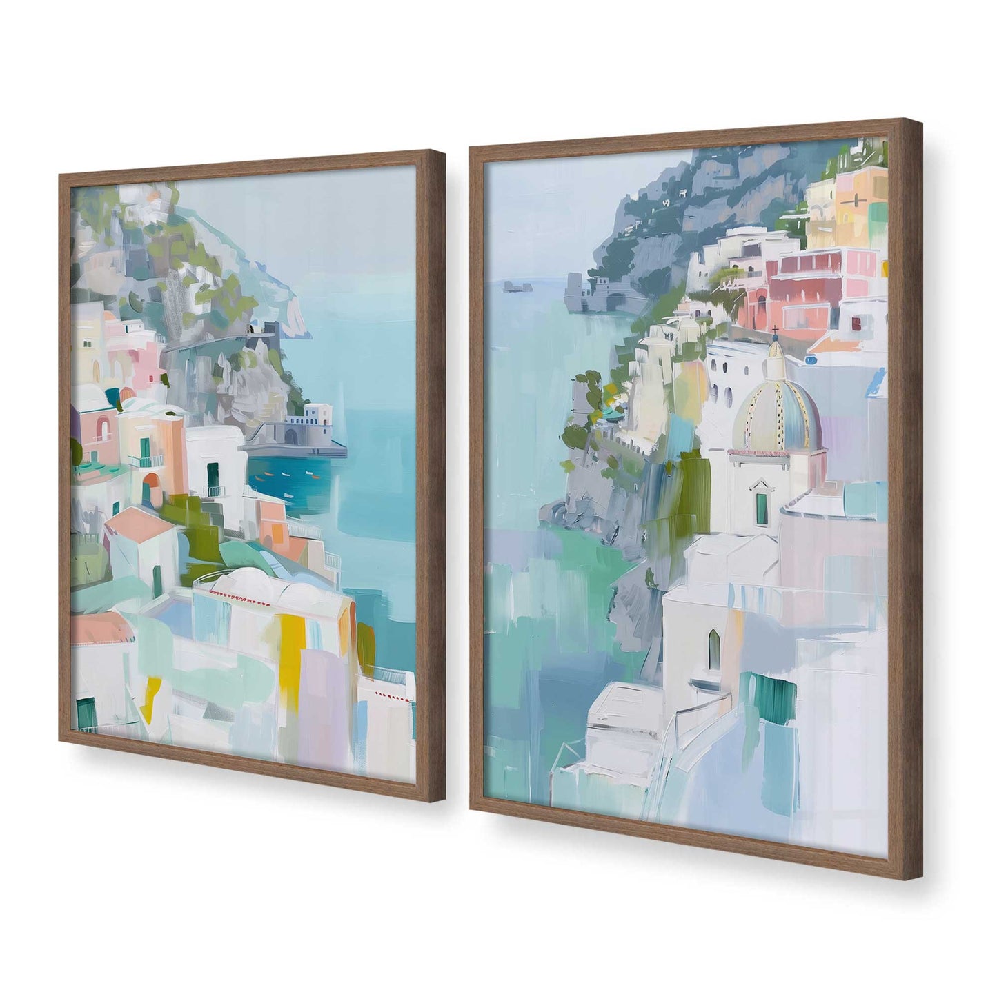 [Color:Walnut], Picture of art in a Walnut frame at an angle