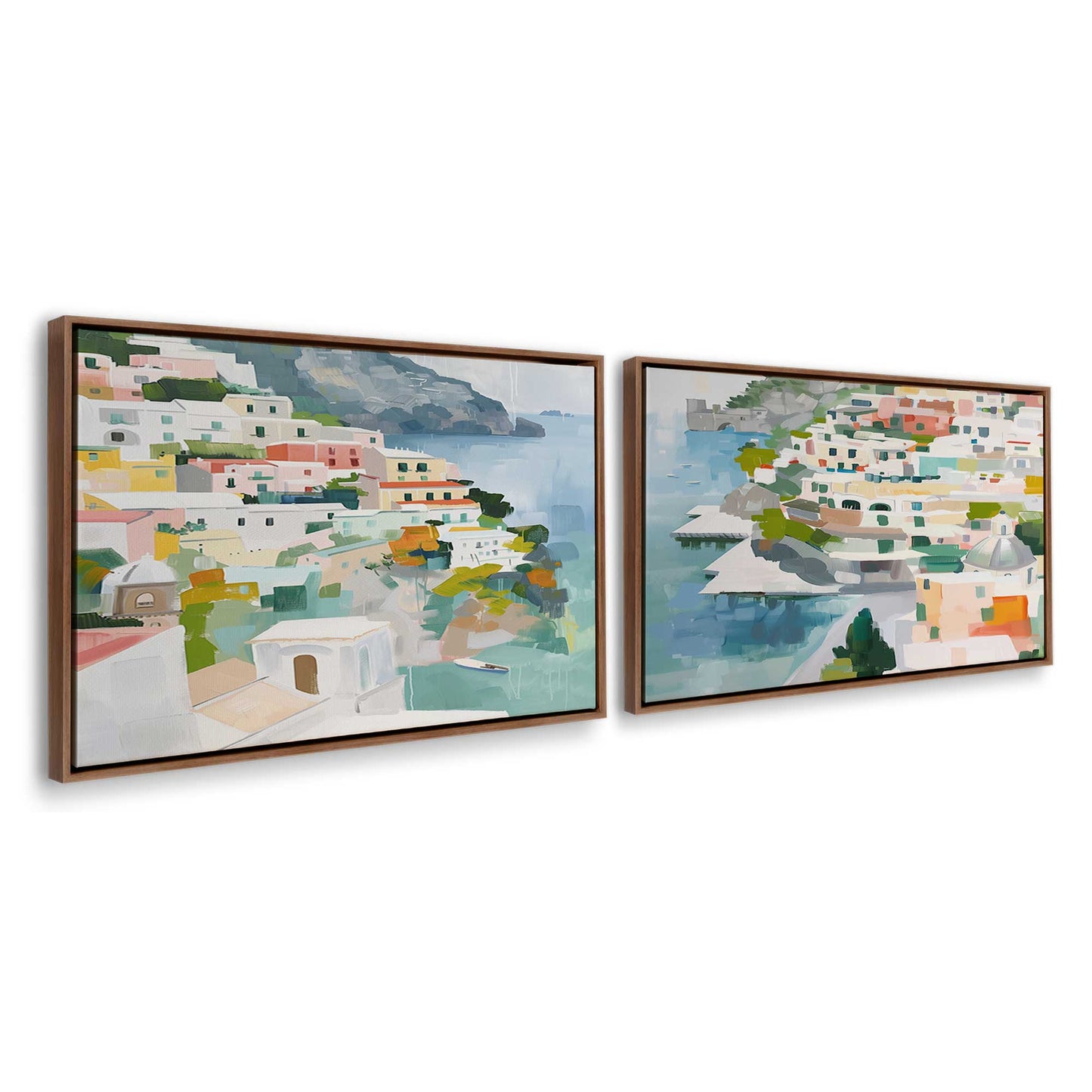 [Color:Walnut], Picture of art in a Walnut frame at an angle