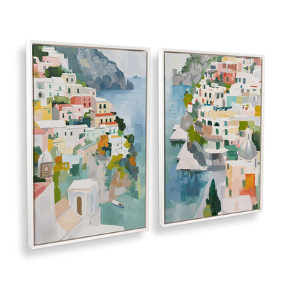 [Color:Opaque White], Picture of art in a White frame at an angle