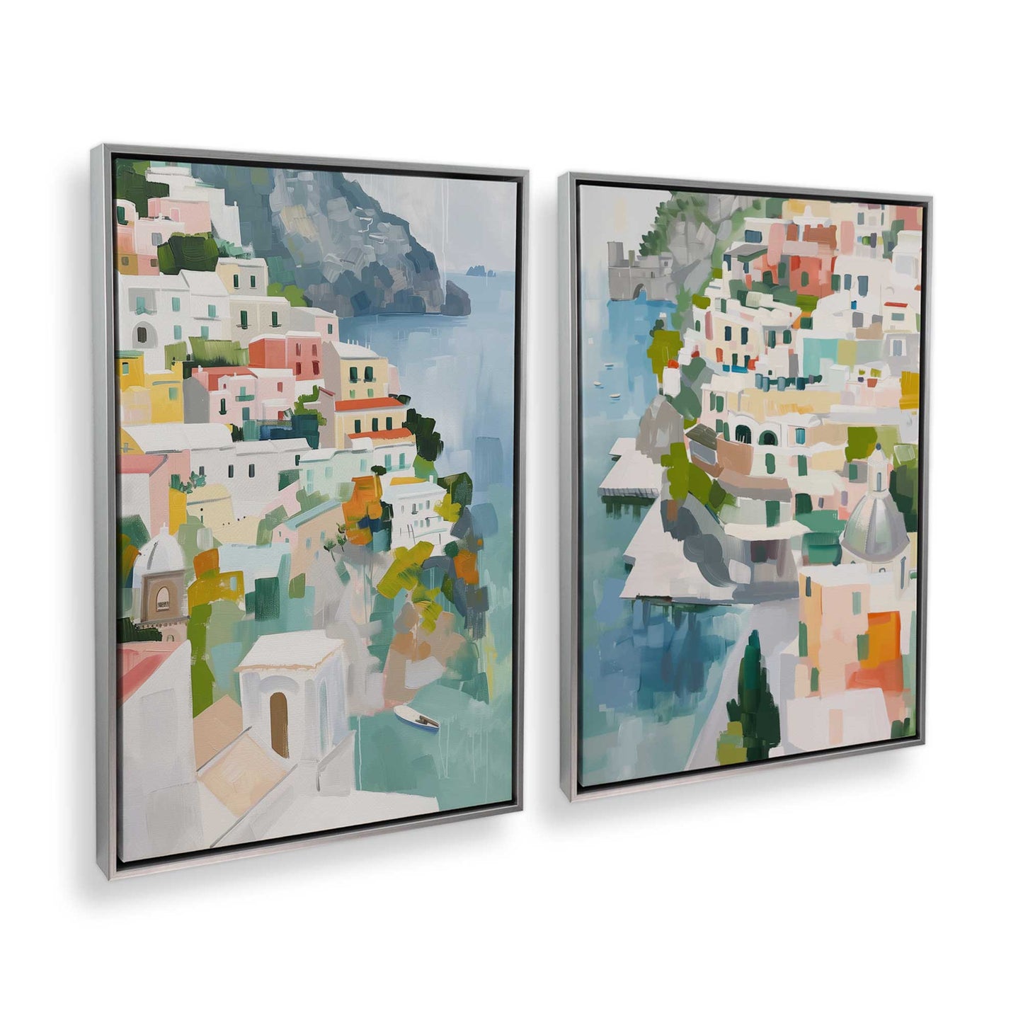 [Color:Polished Chrome], Picture of art in a Polished Chrome frame at an angle