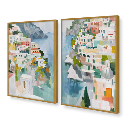 [Color:Polished Gold], Picture of art in a Polished Gold frame at an angle