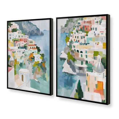 [Color:Satin Black], Picture of art in a Satin Black frame at an angle