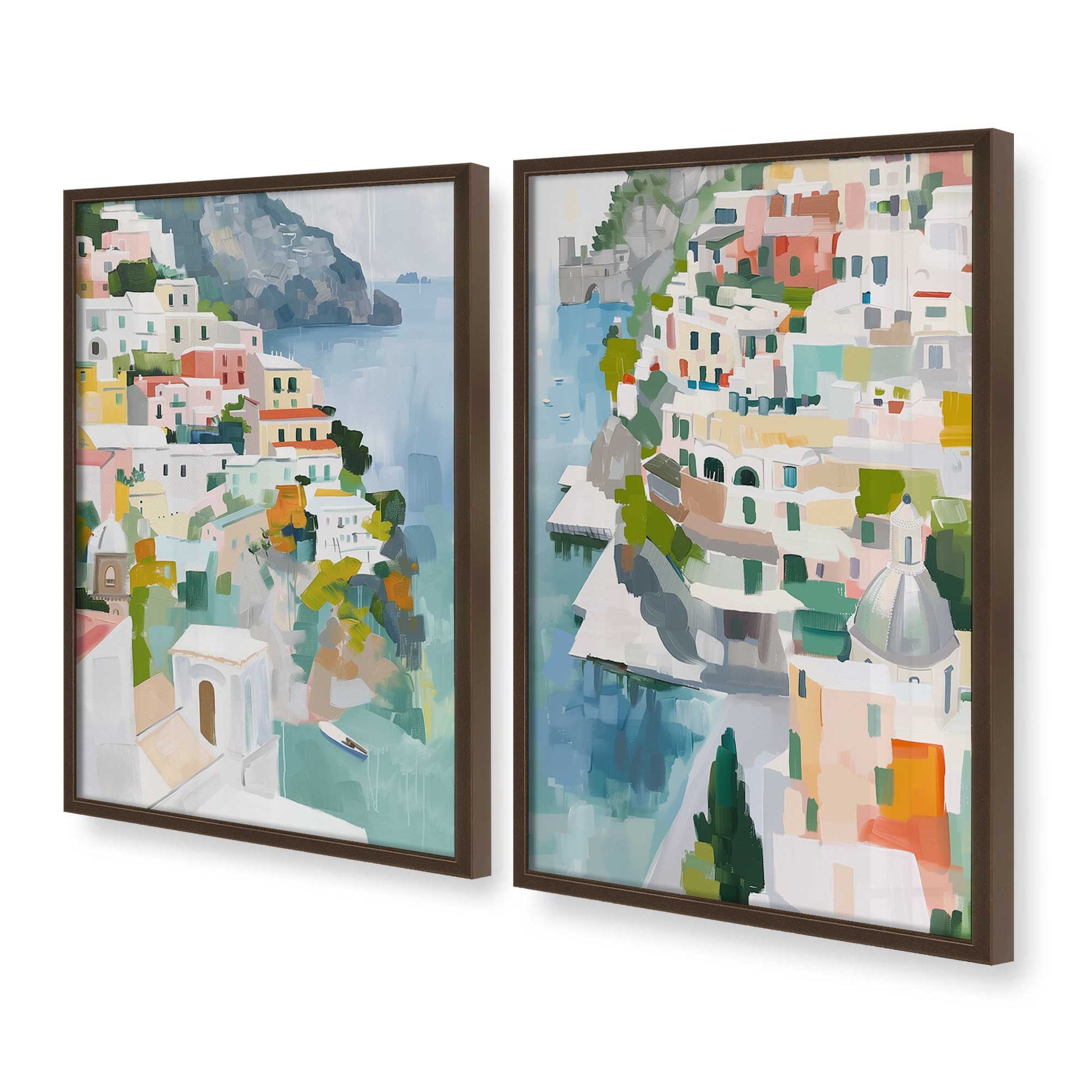 [Color:Belvinder Brown], Picture of art in a Belvinder Brown frame at an angle