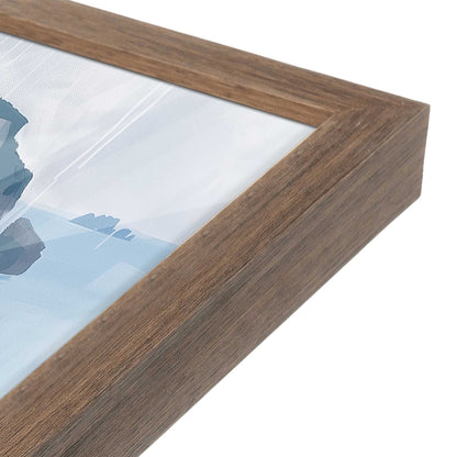 [Color:Walnut], Picture of art in a Walnut frame of the corner